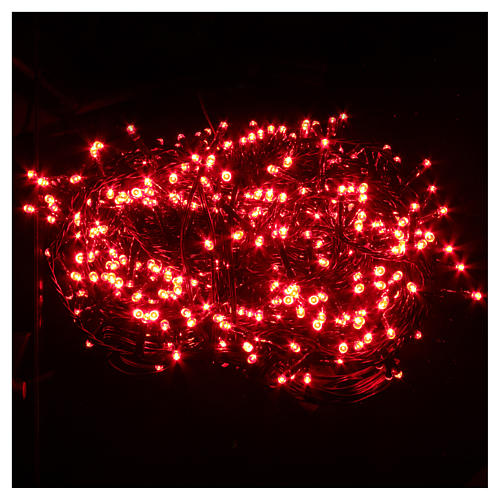 Cadena de luces de Navidad 1000 LED rojas programables para exterior 2