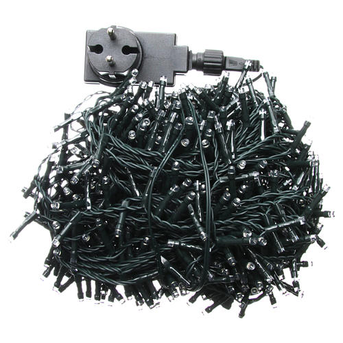 Luce Natale catena 1000 LED bianco ghiaccio ESTERNO programmabili 3