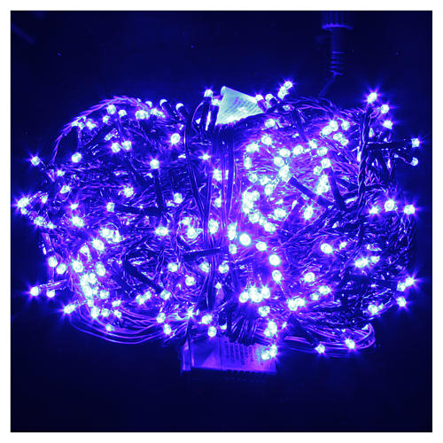 Cadena de luces de Navidad 1000 LED azules programables para exterior 2