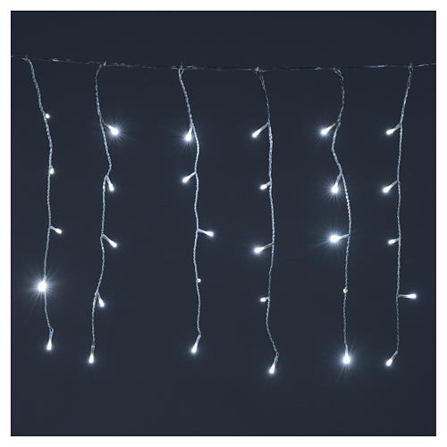 Christmas LED curtain, 120 lights, ice white, for outdoor use 2