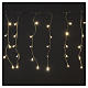 Christmas LED curtain, 120 lights, warm white, for outdoor use s2
