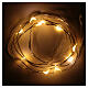 Guirlande Noël 10 lumières leds goutte blanc chaud à piles avec fils nus s1