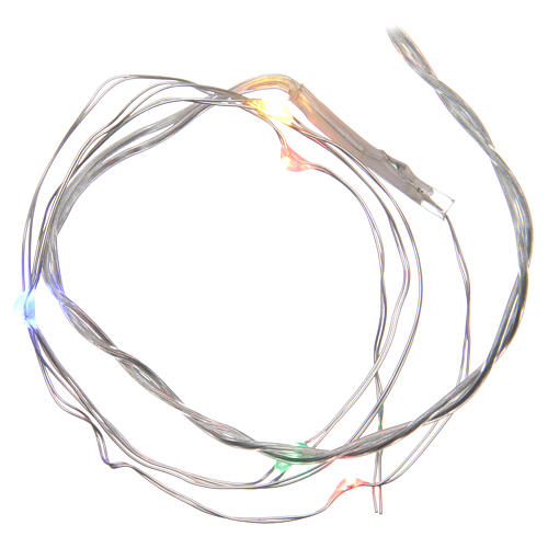LED Christmas lights, 5 drop shaped, multicoloured and battery powered 2