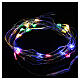 Luces de Navidad 20 LED tipo gota multicolor con baterías y cable a vista s1