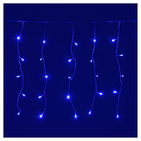 Luces de Navidad: Cortina de luces de Navidad 120 LED azules para exterior Luces de Navidad: Cortina de luces de Navidad 120 LED azules para exterior