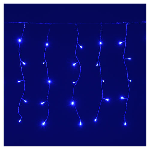 Cortina de luces de Navidad 120 LED azules para exterior 2