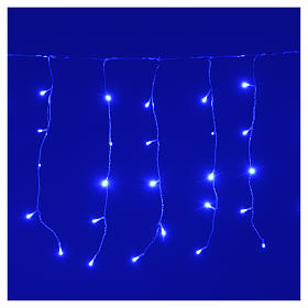 Luces de Navidad: Cortina de luces de Navidad 160 LED azules para exterior Luces de Navidad: Cortina de luces de Navidad 160 LED azules para exterior