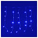 Cortina de luces de Navidad 160 LED azules para exterior s2
