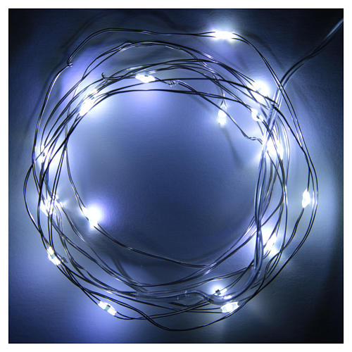 Weihnachtslichter, 20 LEDs auf Draht, kaltweiss Innengebrauch, mit Batterien 2