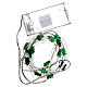 Luce natalizia filo nudo 20 led verde interno batteria s4
