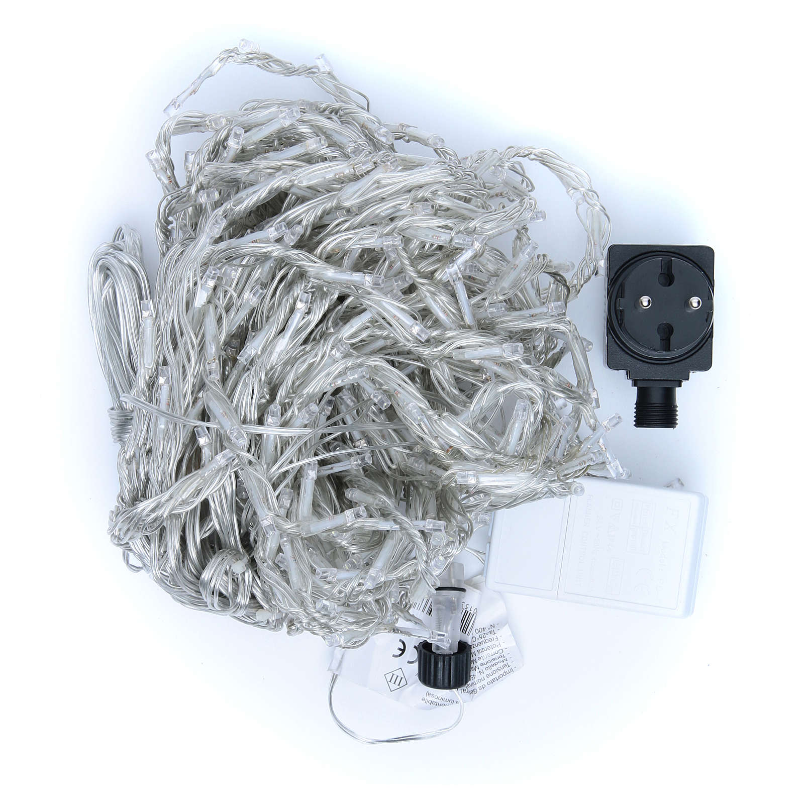 cortina de luces de navidad 400 led blanco frio tipo ice para exterior