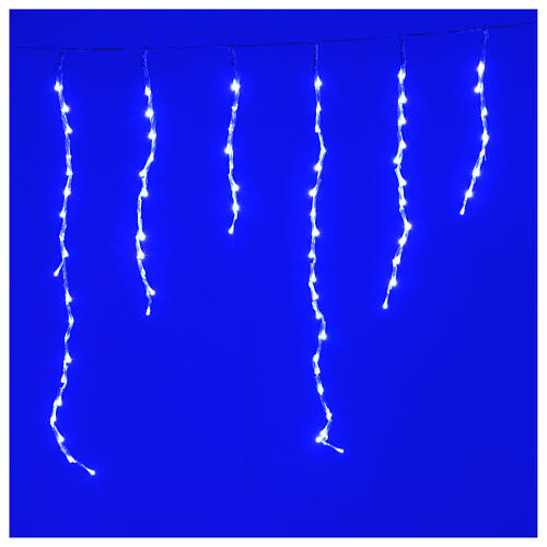Cortina de luces de Navidad 400 LED azules tipo Ice para exterior 2