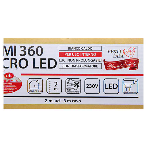 Guirlande lumineuse branches 360 microleds blanc chaud INTÉRIEUR 5