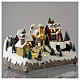 Village de Noël avec bonhomme de neige en mouvement 25x35x15 cm s4