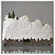 Village de Noël avec bonhomme de neige en mouvement 25x35x15 cm s5