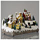 Villaggio natalizio con pupazzo di neve in movimento 25x35x15 cm s4