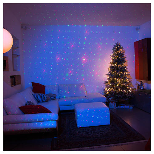 Projecteur laser lumière Noël argent thème Noël pour intérieur