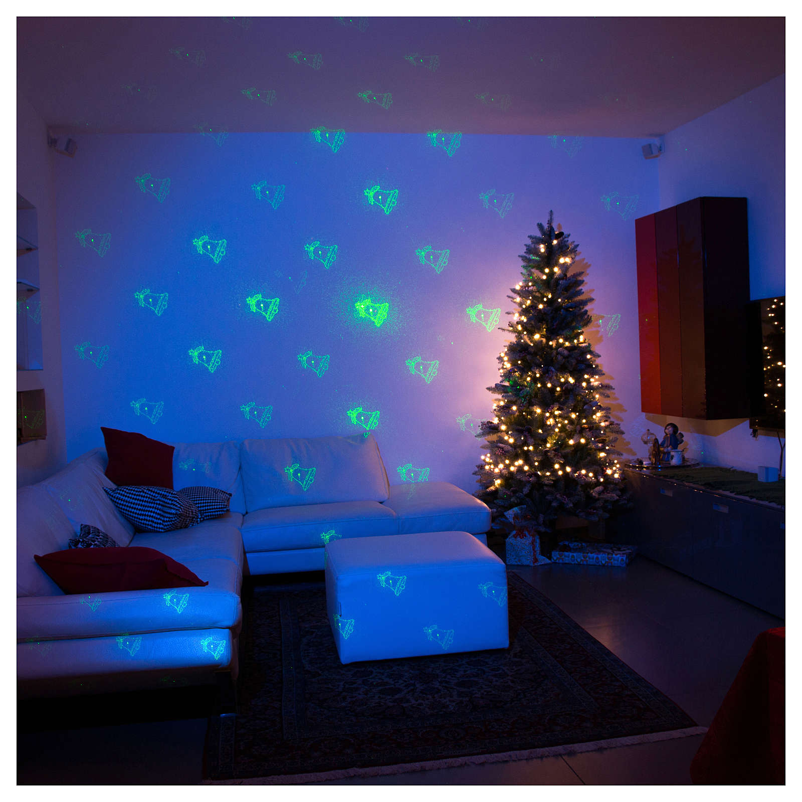Christmas lights laser projector for interiors with ...