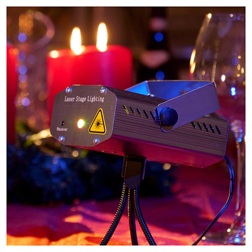 Proyector Laser Luces de Navidad plateado de temática corazones para uso interior 2
