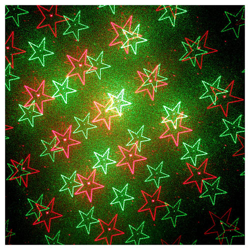 Laser-Projektor Herzen und Sternen rot und grün 4