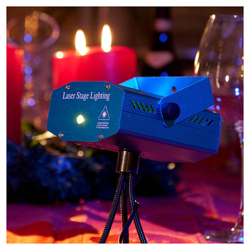Projecteur laser de Noël couleur bleu thème coeurs pour intérieur 2
