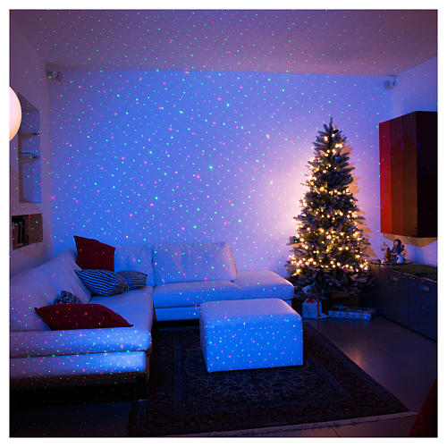 Projecteur laser de Noël couleur bleu thème coeurs pour intérieur 3