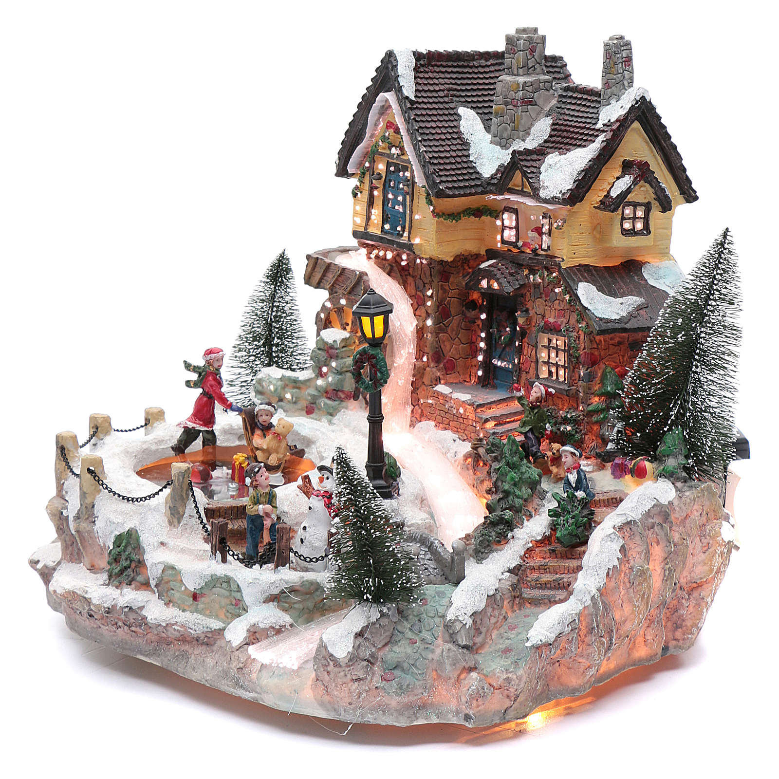 winter village with ice skating rink movement and lights 25x30x30 cm 3 - Christmas Village Ice Skating Rink winter village with ice skating rink movement and lights 25x30x30 cm 3 - Christmas Village Ice Skating Rink