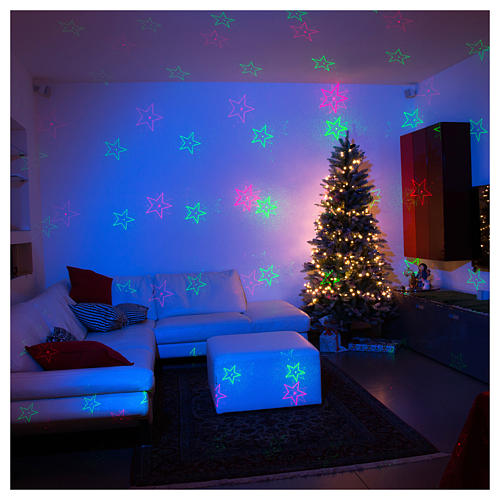 Christmas laser lights projector blue with Christmas decorations for interiors 1