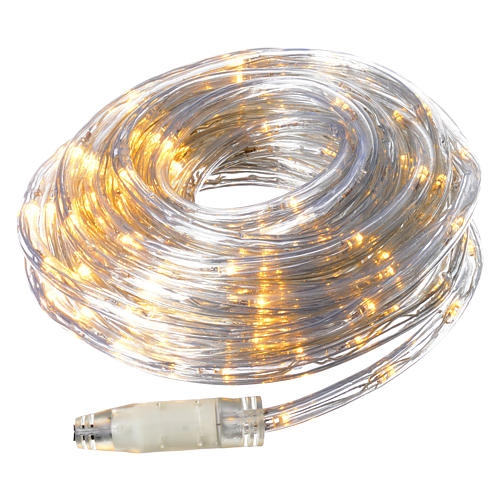 Luce natalizia tubo led bianco caldo 10 mt programmabile esterno 1