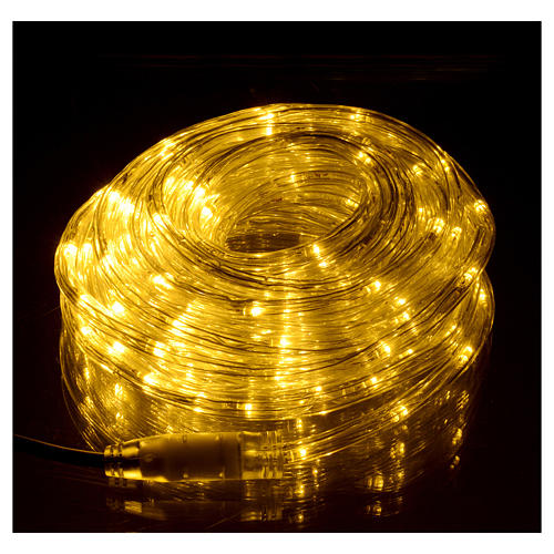 Luce natalizia tubo led bianco caldo 10 mt programmabile esterno 2