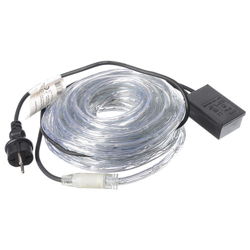 Luce natalizia tubo led bianco caldo 10 mt programmabile esterno 3