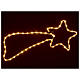 Decoración navideña estrella cometa 64 luces uso interno 65x30 cm s2