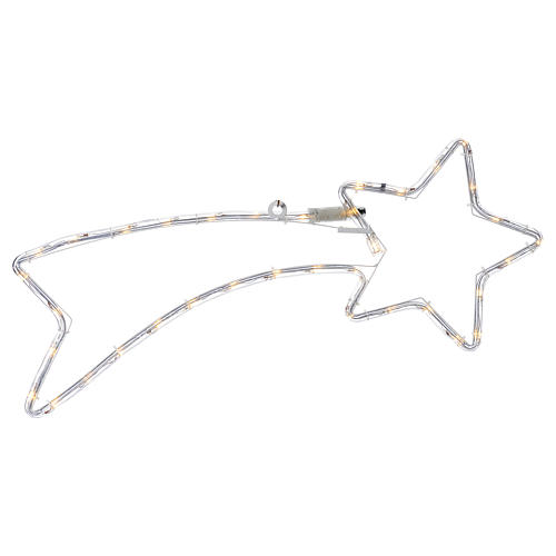 Decoración estrella cometa 36 led blanco para exterior 65x30 cm 1