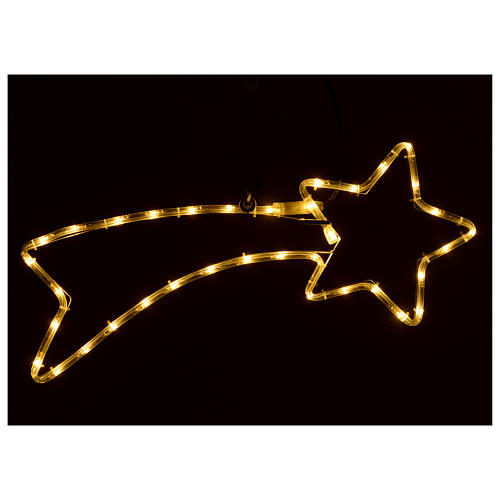 Decoración estrella cometa 36 led blanco para exterior 65x30 cm 2