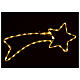 Decoración estrella cometa 36 led blanco para exterior 65x30 cm s2