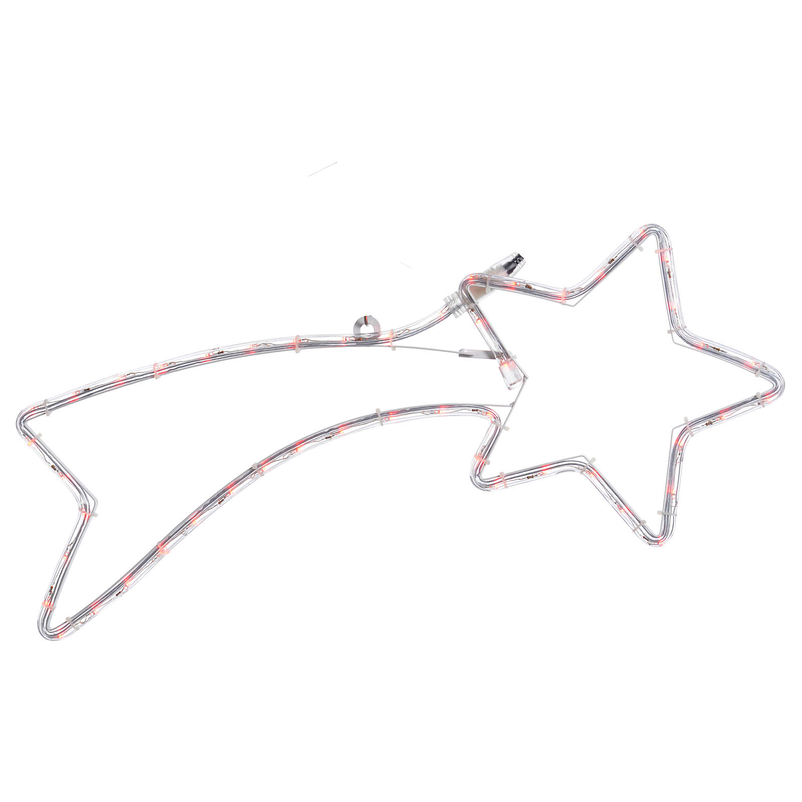 Disegno Stella Cometa Di Natale.Decorazione Stella Cometa 36 Led Rossi Per Esterno 65x30 Cm Vendita Online Su Holyart