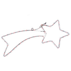 Luci di Natale: Decorazione stella cometa 36 led rossi per esterno 65x30 cm