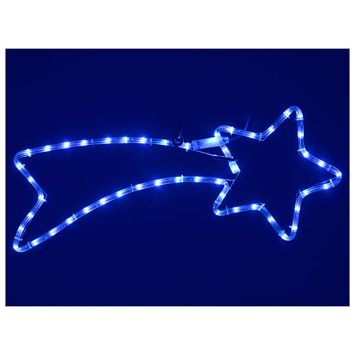 Decoración estrella cometa 65x30 cm led 36 azul para exterior 2