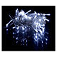 Christmas led lights cable 80 led ice with timer for external use battery s1