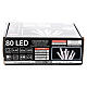 Chaîne lumières Noël 80 leds multicolores minuteur piles extérieur s4