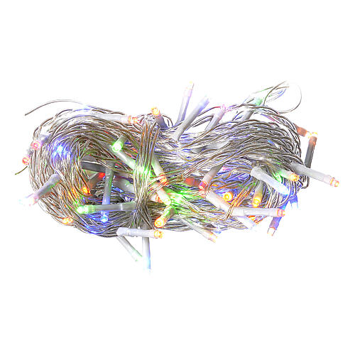 Christmas led lights cable 80 led multicoloured with batteries external timer 2