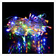 Christmas led lights cable 80 led multicoloured with batteries external timer s1
