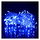 Chaîne lumières Noël 80 leds bleu minuteur piles extérieur s1