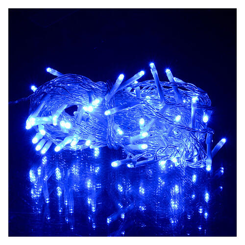 Christmas led lights cable 80 led blue with batteries external timer 1