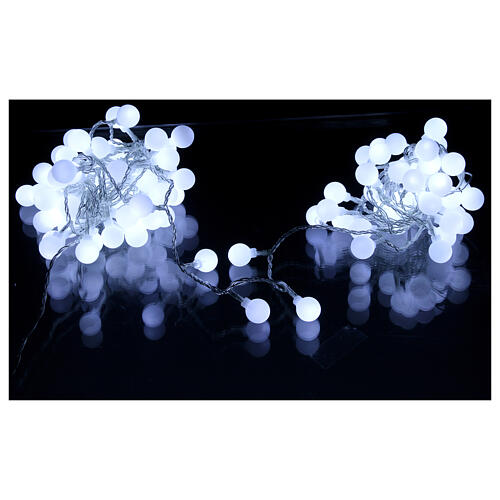 Luces esferas 100 led Blanco hielo uso interno y externo 2