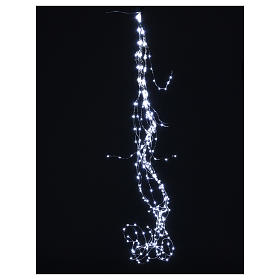Luci di Natale: Cascata luci 360 nano led Bianco Ghiaccio 1,5 m uso interno