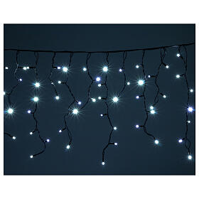 Weihnachtslichter Vorhang 180 Leds kaltweiss mit Blitz Effekt