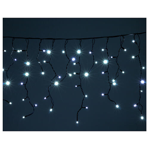 Weihnachtslichter Vorhang 180 Leds kaltweiss mit Blitz Effekt 1