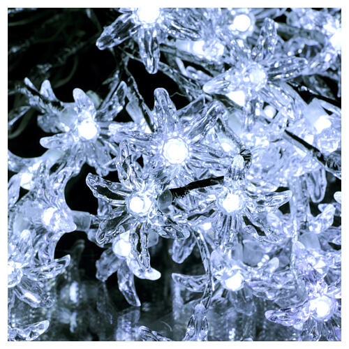 Luces Flores Transparentes 100 led blanco frío  interior exterior 2
