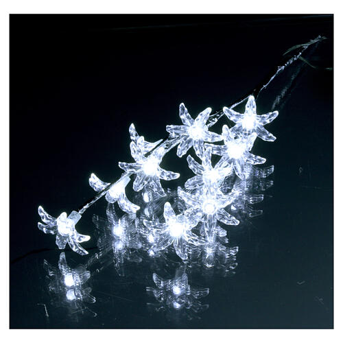 Luces Flores Transparentes 100 led blanco frío  interior exterior 3